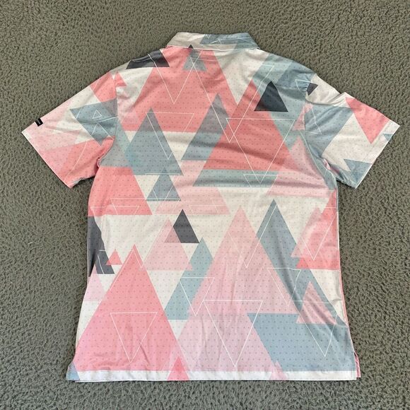 Greenside Golf Polo Mens XXL Multicolor Geometric‎ All Over Pattern Performance - Picture 5 of 9